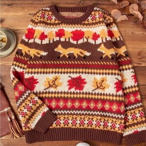 Women’s Fall & Foxes Patterned Sweater